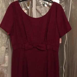 Cranberry color long dress formal